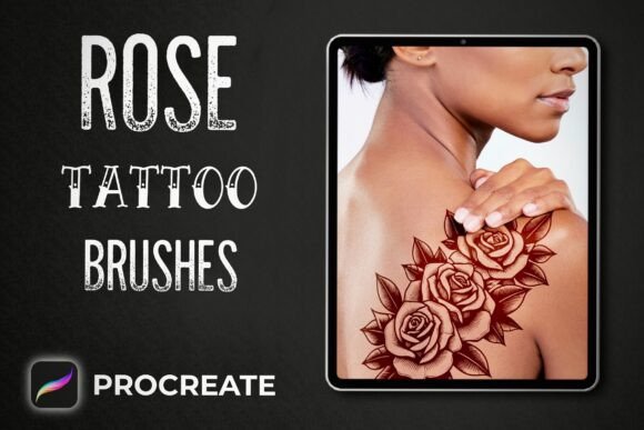 Download Rose Tattoo Brushes - Procreate - Tattoo brushes Collection