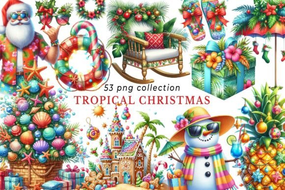Download Tropical Christmas Clipart - Premium Resources