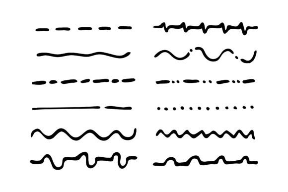Download Set of Artistic Line Using Pen Brushes - Pen brushes Collection