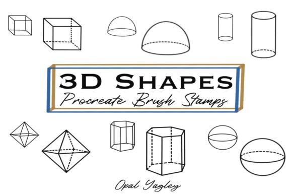 Download 3D Shapes Procreate Brush Stamps - Premium Resources