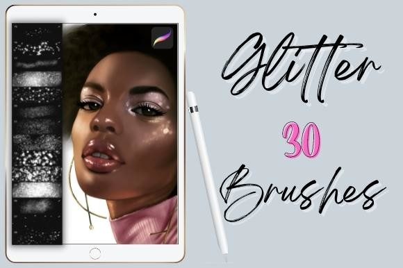 Download Procreate Glitter Shimmer Brushes Set - Procreate glitter Collection